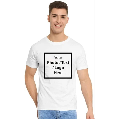 Mens Customized Cotton Round Neck T Shirt
