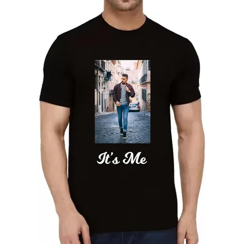 Mens Customized Round Neck Printed T Shirt