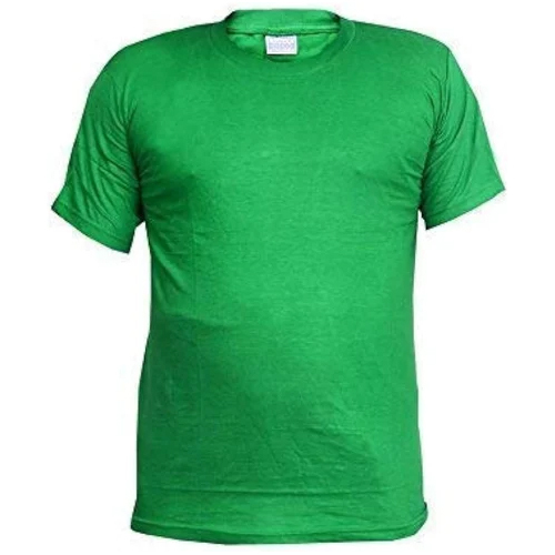 Mens Plain Green Round Neck T-Shirt