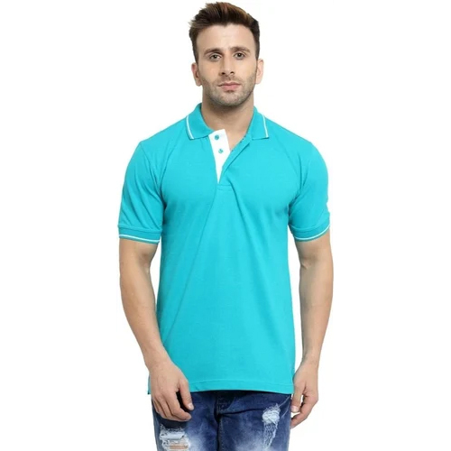 Mens Plain Cotton Polo T Shirt
