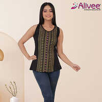 Crew Neck Graphic Tank Top