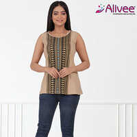 Ladies Crew Neck Graphic Tank Top - Color: Different Available