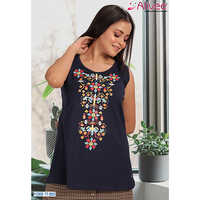 Ladies Crew Neck Graphic Tank Top