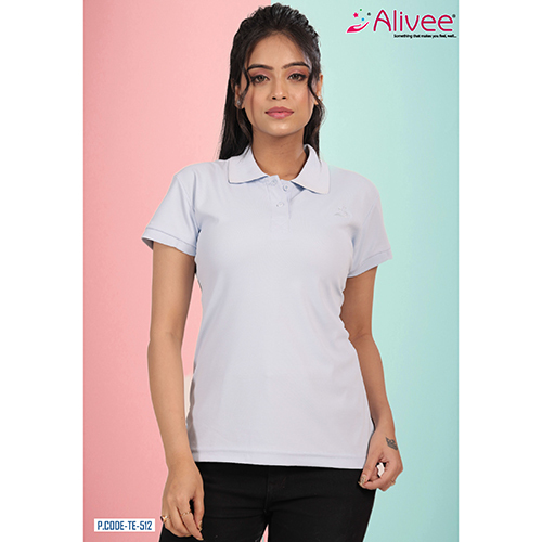 Ladies Solid Polo T-Shirt - Color: Different Available
