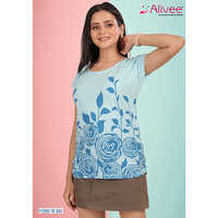 Crew Neck Graphic Dolman T-Shirt