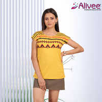 Crew Neck Graphic Dolman T-Shirt
