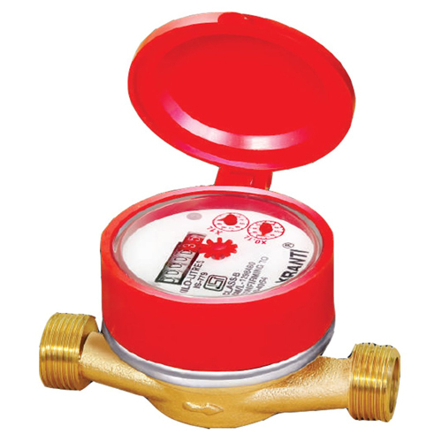 Kranti 15Mm Kbs Water Flow Meter - Color: Red