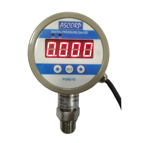 ASP-801E Digital Pressure Gauge 4 Digit LED display with Output and Alarm