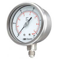 Baumer Industrial Stainless Steel Pressure Gauge - Color: Silver