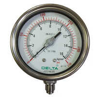 Delta Industrial Stainless Steel Pressure Gauge - Color: Silver