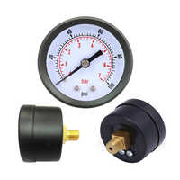 Ascorp Commercial Air Compressor Regulator Pressure Gauge - Color: Black