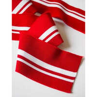 Spun Polyester Lycra Knitted Rib Fabric