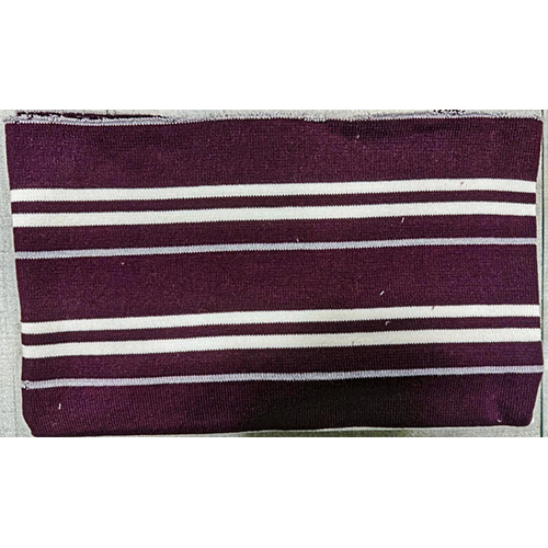 Spun Polyester Lycra Knitted Rib Fabric