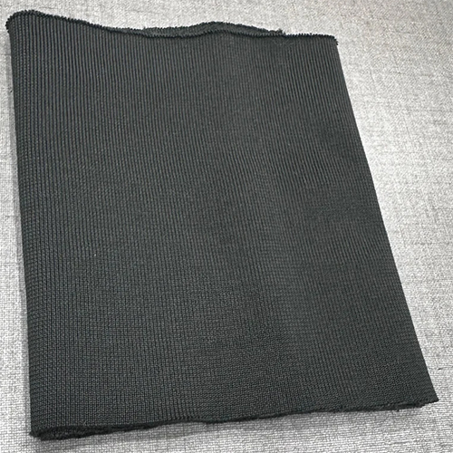 Rib Knit Plain Polyester Fabric