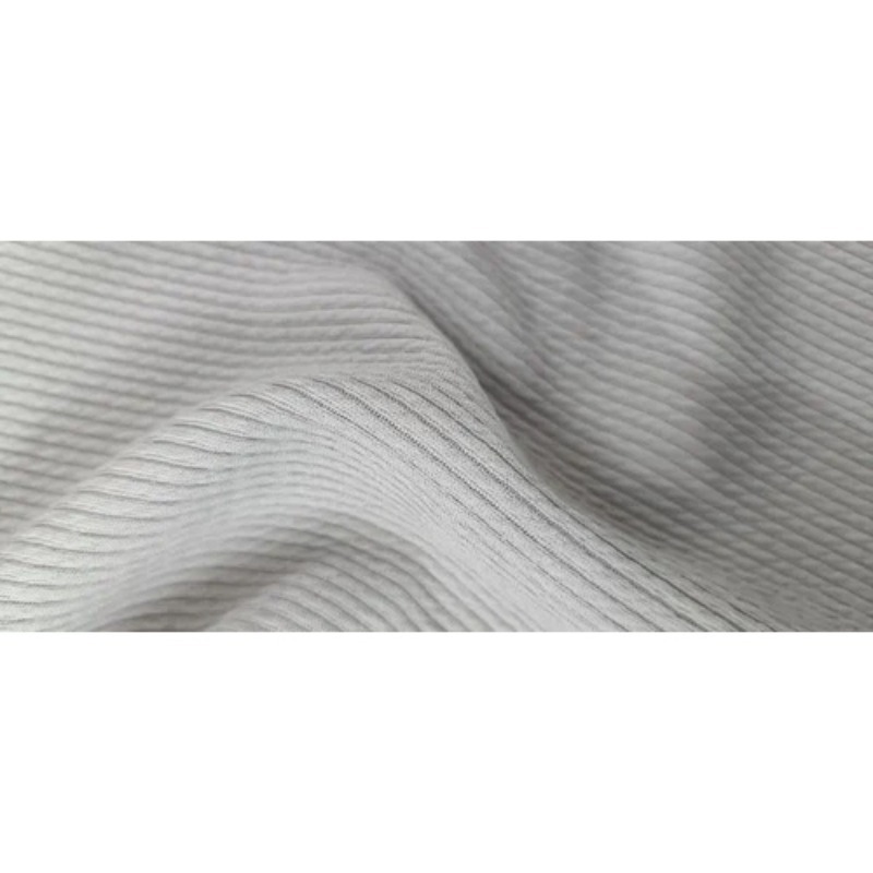 Grey Cotton Rib Knitted Fabric - Color: Various Available