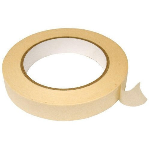 Masking Tape - 1 Inch Width, 1000 Meter Length | Off White, Rubber Adhesive, Waterproof, Dimensionally Accurate, 6 Month Shelf Life, 40% Elongation