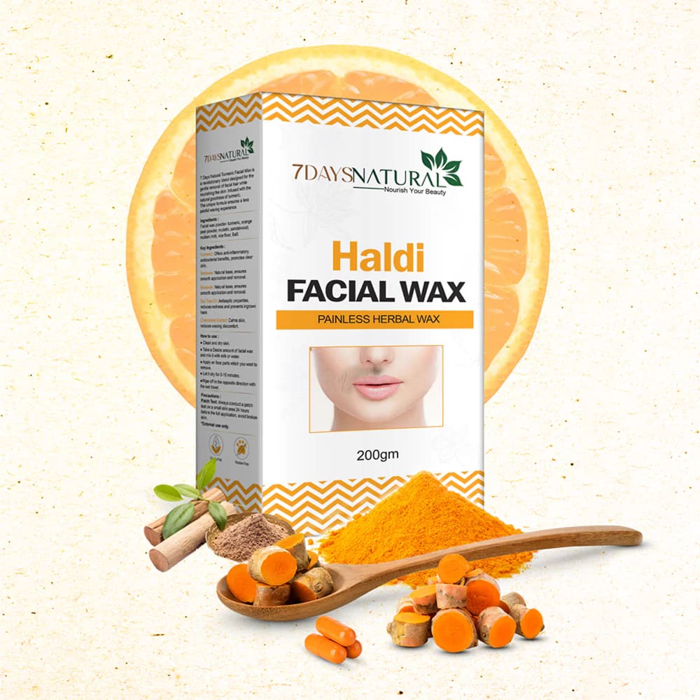 Herbal Haldi Facial Wax Powder 200G | Turmeric Facial Wax Powder 
