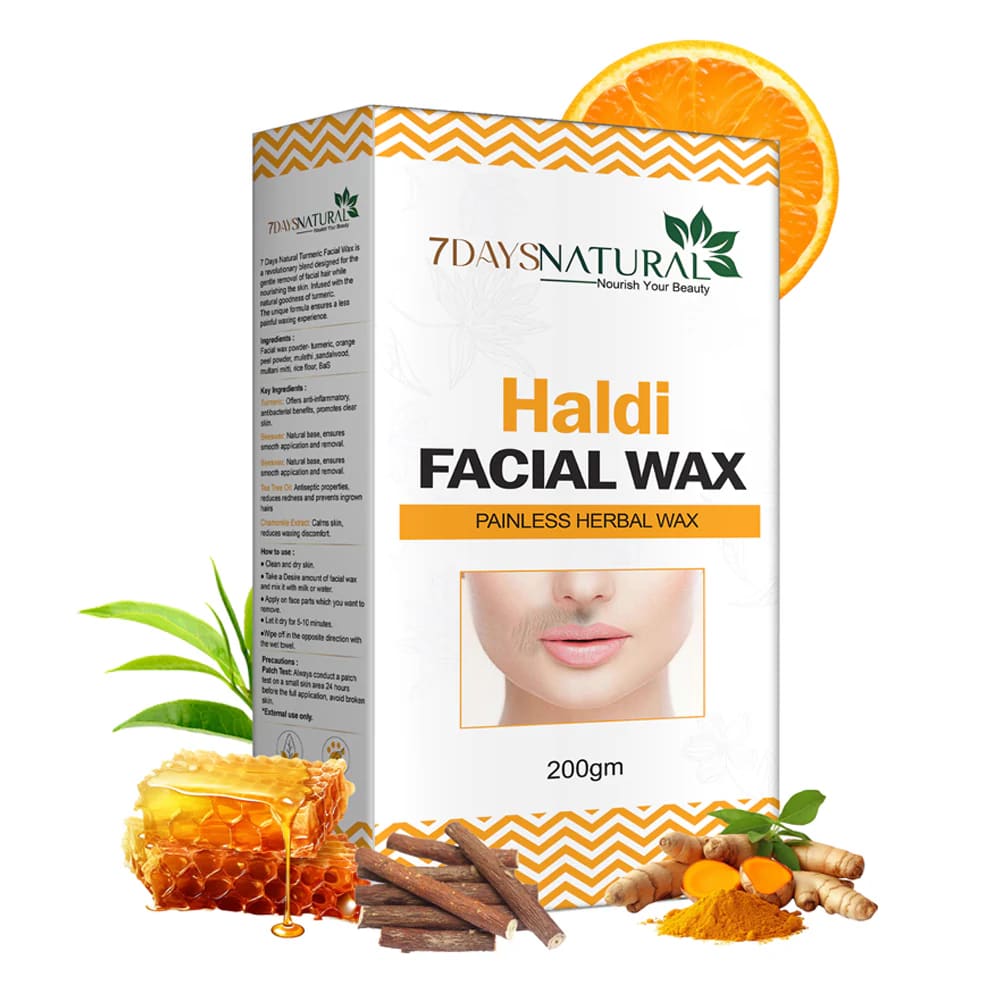 Herbal Haldi Facial Wax Powder 200G | Turmeric Facial Wax Powder 