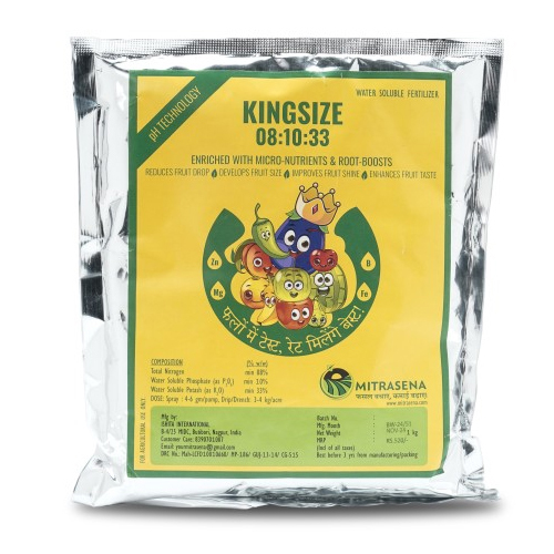 08-10-33 1Kg Kingsize Water Soluble Fertilizer Enriched With Micronutrients - Application: Agriculture