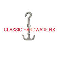 5 Inch Brass Jhula Kadi Anchor Hook - Design: Standard