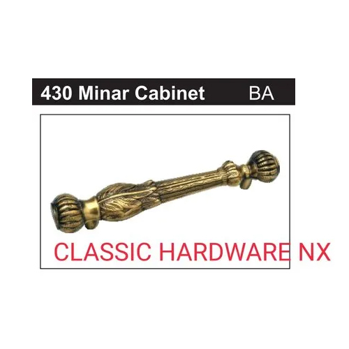 430 Minar Cabinet Handle - Color: Brass