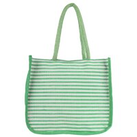 Eco-Friendly Green Jute Handbag with Elephant Print Pocket  Reusable Shopping Tote (28x8x32 cm)