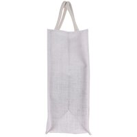 White Ethnic Jute Gift Bag with Red and Gold Border  Eco-Friendly Reusable Tote for Festive Gifting & Return Favors