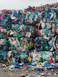 HDPE bottle on bales Mix colors Scrap
