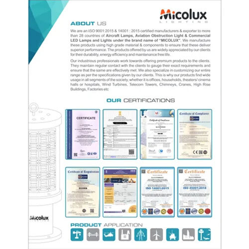Aviation Obstruction Light Mi - Application: Outdoor