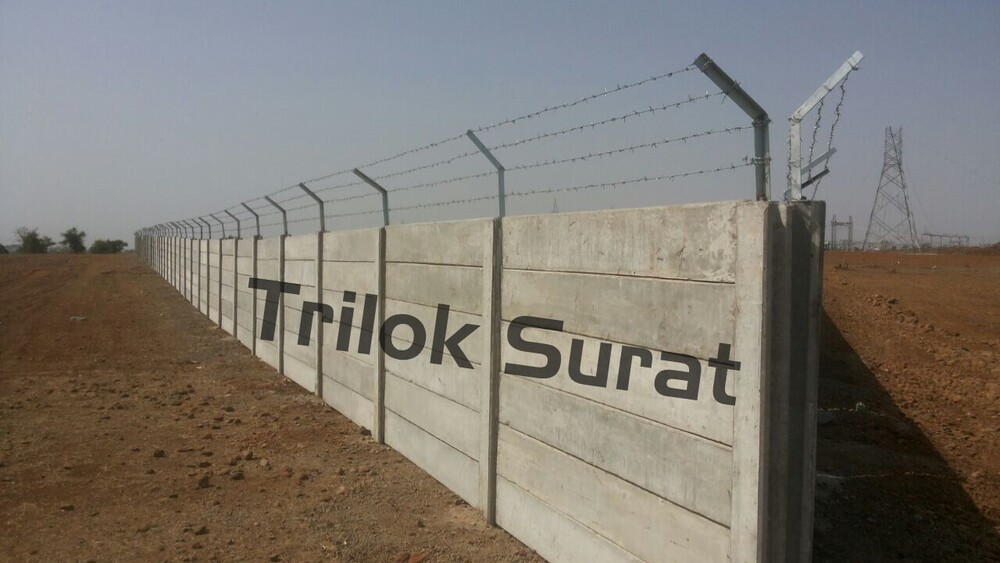 Precast Boundary Walls - Concrete, 5-10 Feet, Painted Surface Treatment | Eco-friendly, Easy Installation, Sturdy Design, Attractive Appearance
