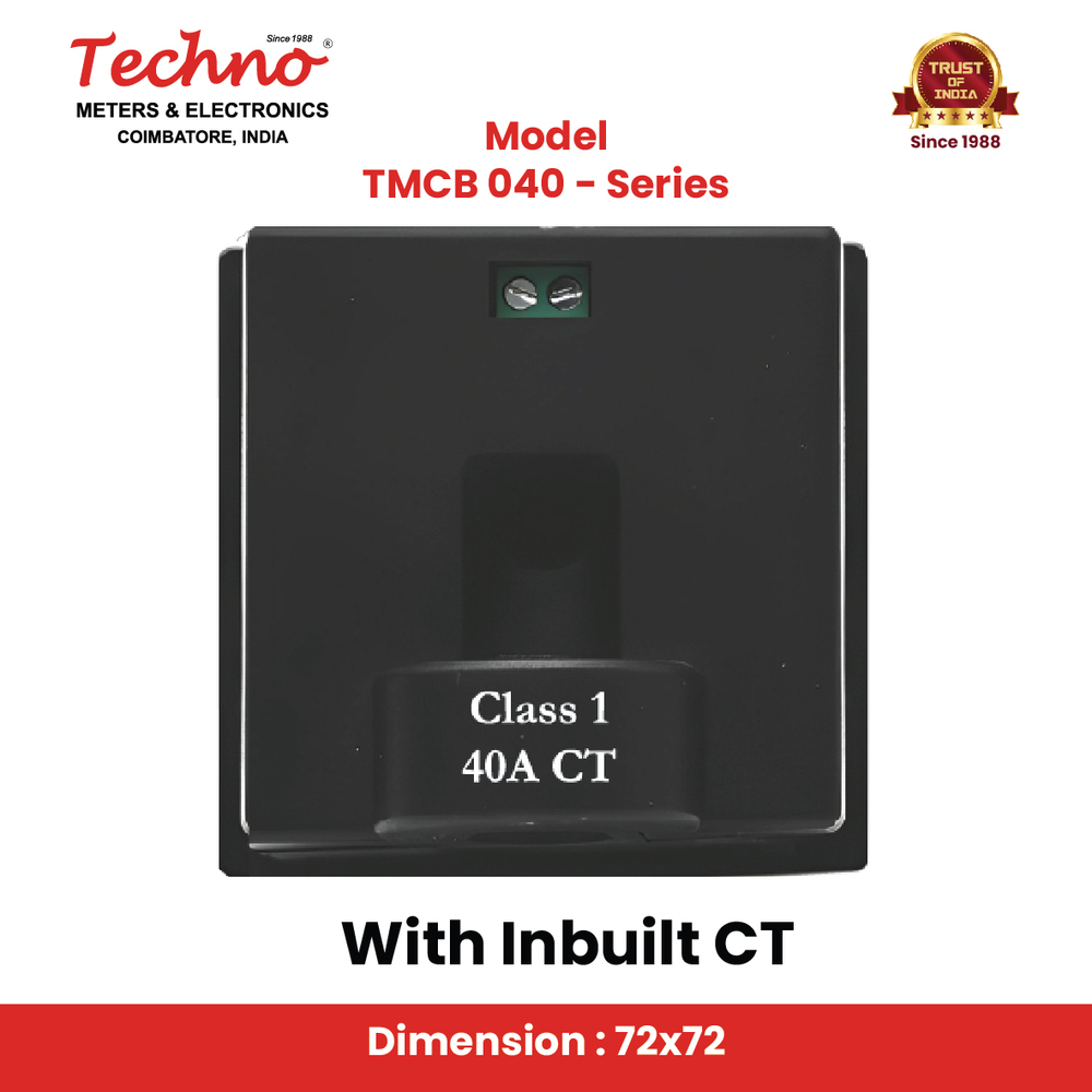 Ac Volt Meter - 72x72x35 Mm Class 1 Accuracy Black Color | 230 V Ac 50 Hz Two Line Bright Led Display 1 Year Warranty