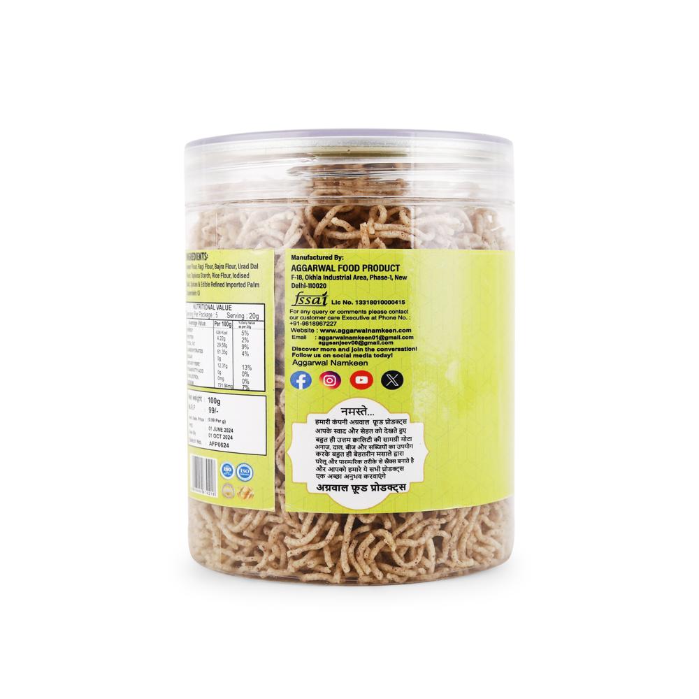Millet Salted Bhujiya - 200 Gm Plastic Bottle Fried Snack For Health-conscious Individuals Gluten-free High In Fiber & Essential Minerals