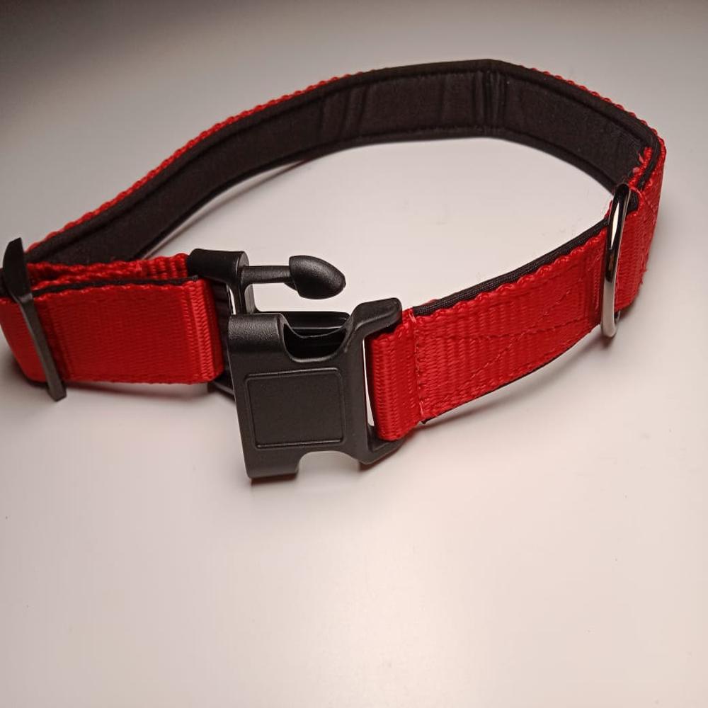 Textrade Associates Reflective Dog Collar, 32mm Width, Set of 4, Yellow Purple Red Orange, Adjustable with D-Ring