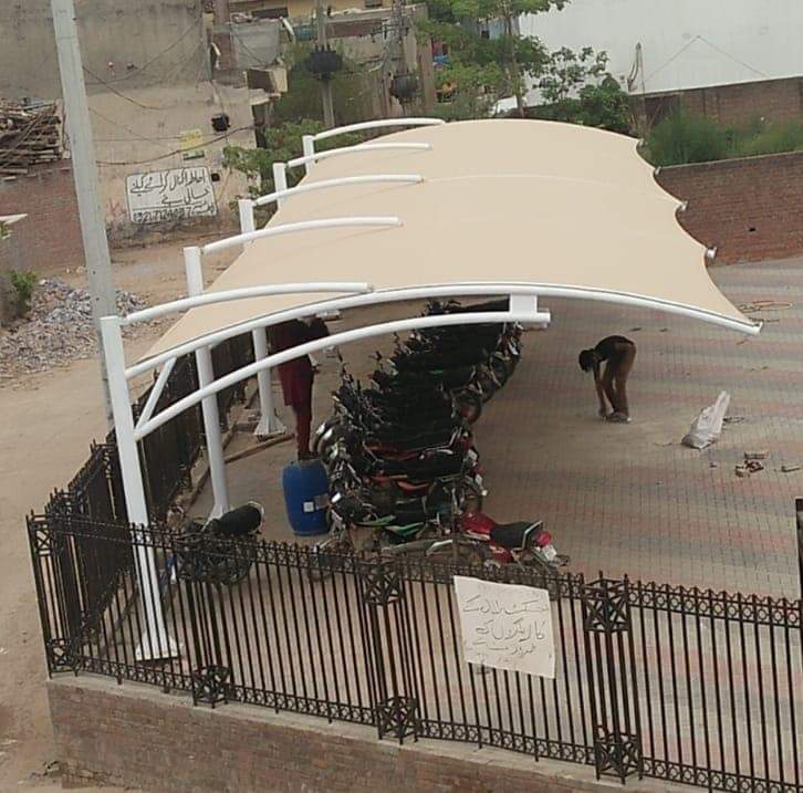 Fabric Car Parking Structured Tensile