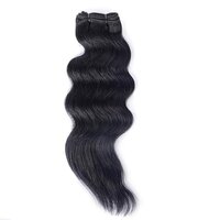 100% Wavy Sew in Human Hair Extensions Real Human Hair, Weft Extensions 24 Inch Natural Brown, Premium Remy, Natural Straight