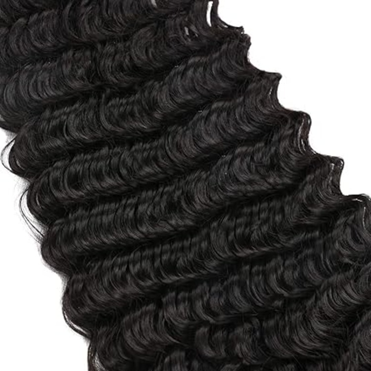 24 Inches Deep Wave Clip in Hair Extensions Full Head 7  Pieces  Deep Curly Clip in Hair