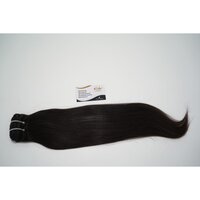 Raw Unprocessed Natural Black Machine Weft Human Hair Extensions