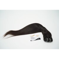 Raw Unprocessed Natural Black Machine Weft Human Hair Extensions