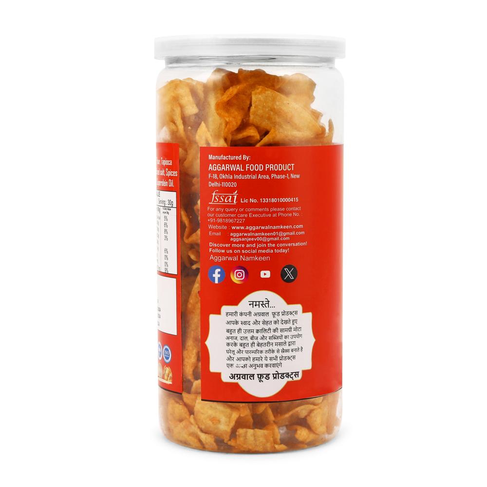 Oats Masala Chips - Oats, 150 Gm Plastic Bottle, Fried Processing | Healthy Snack, Savory Salty Taste, 4 Months Shelf Life