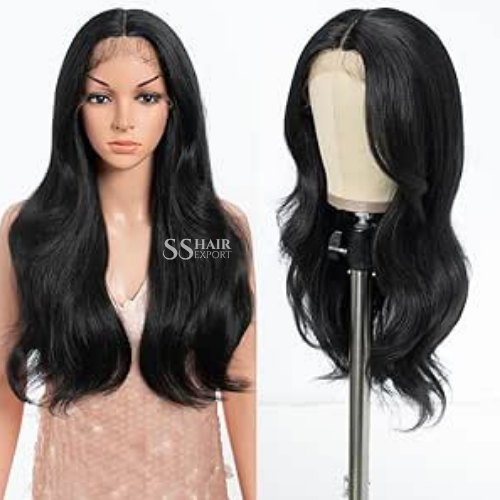 Natural Straight Heat-resistant Wig With Centre Parting  Perfect For Daily Use, Length 26 Inches Long Full Head - Design: N/a