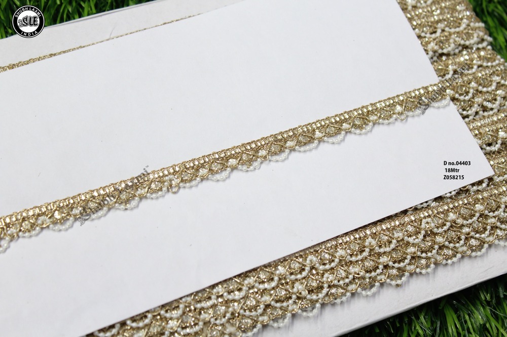 zari & moti lace