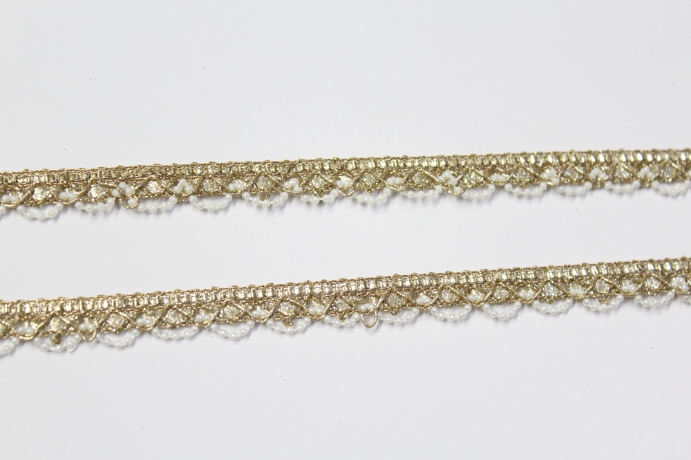 zari & moti lace