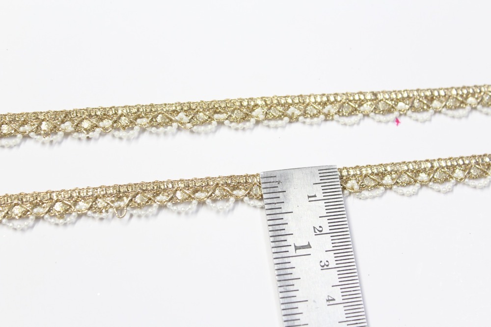 zari & moti lace
