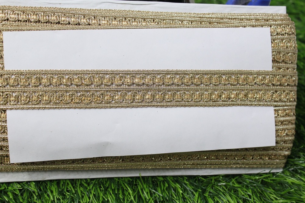 Zari Work Border Lace - Color: Golden