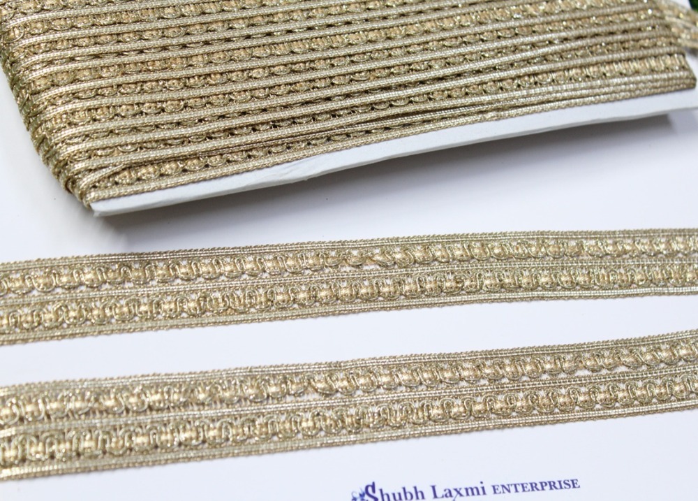 Zari Work Border Lace - Color: Golden