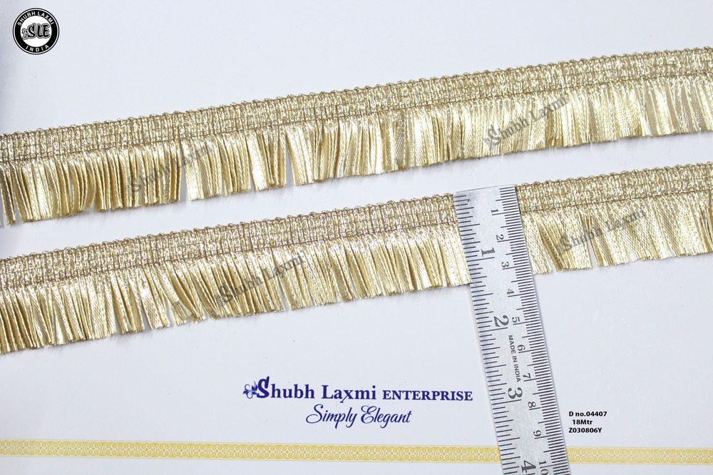 Golden Shimmer Fringe Lace