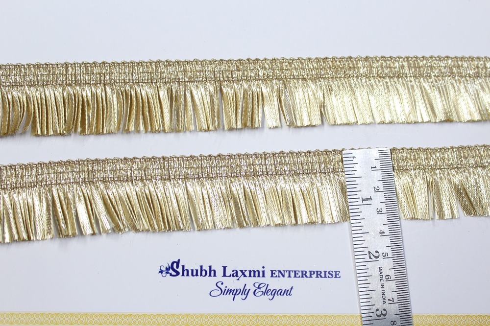 Golden Shimmer Fringe Lace