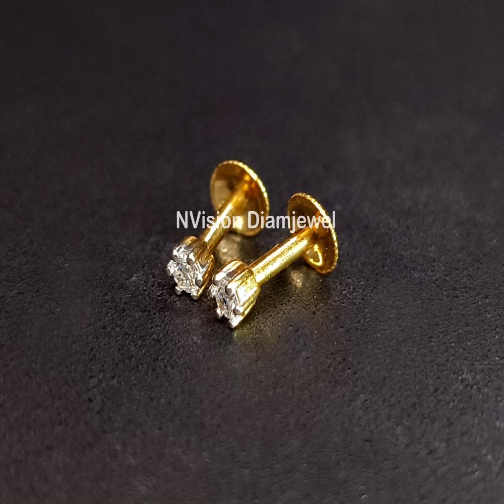 Natural Diamond Single Stone Earrings