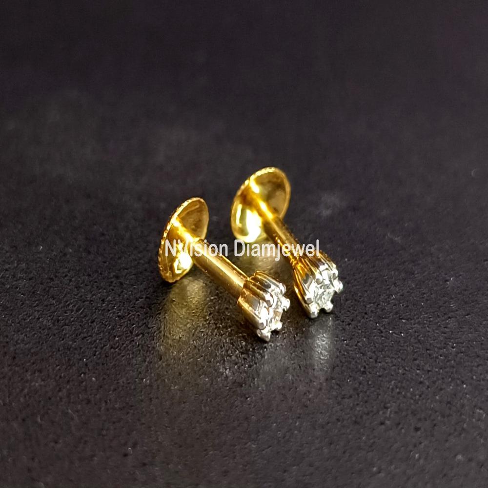 Natural Diamond Single Stone Earrings