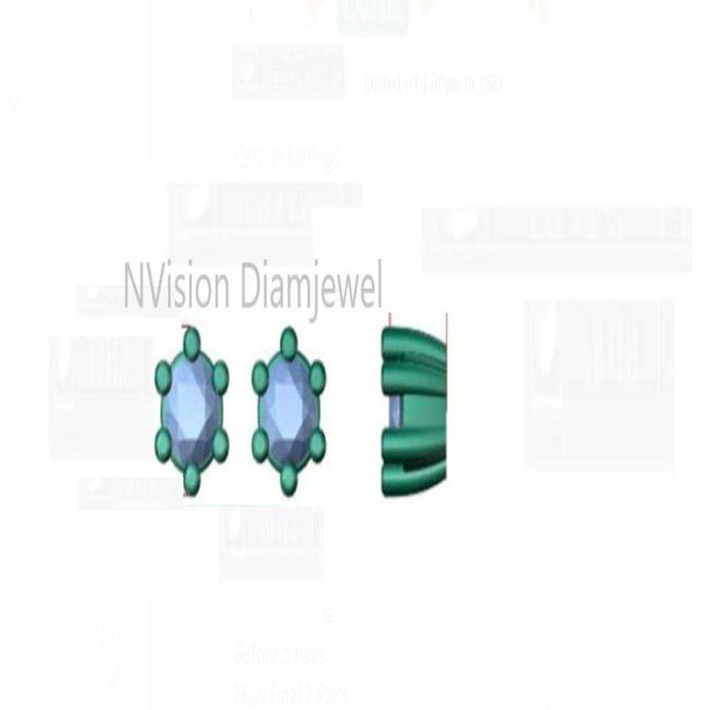 Natural Diamond Single Stone Earrings
